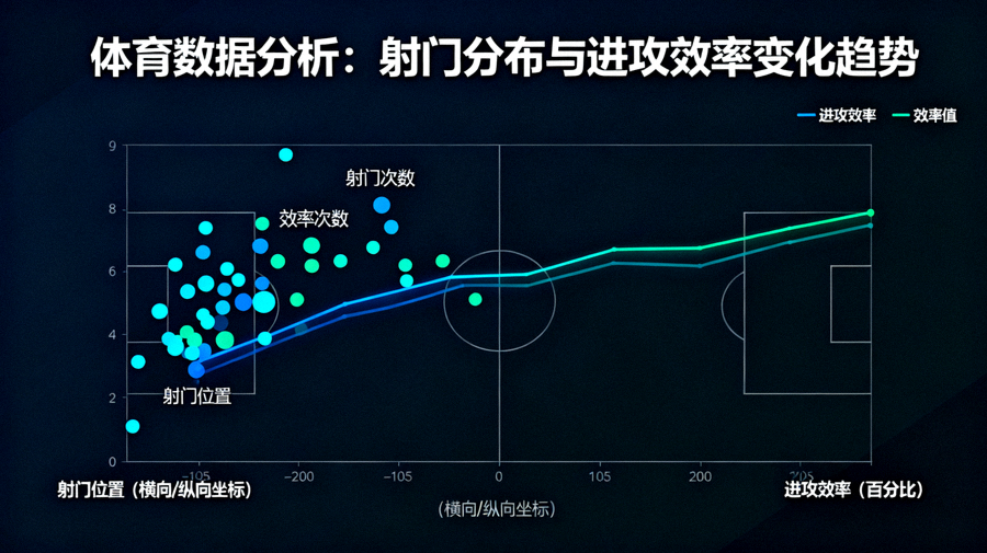 体育数据分析图表展示射门分布与进攻效率变化趋势